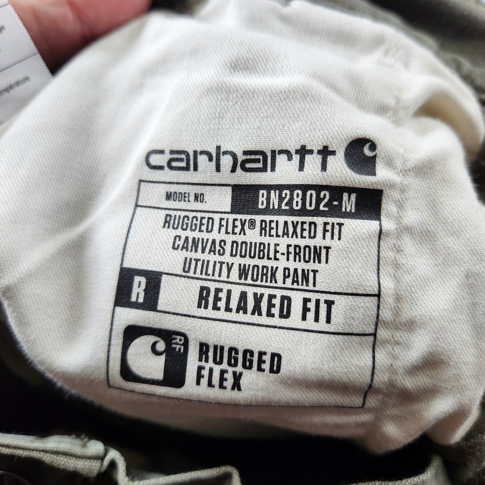 Carhartt Double Knee Work Pants 30x30 Rugged Flex Relaxed Fit BN2802-M Olive - Picture 3 of 9